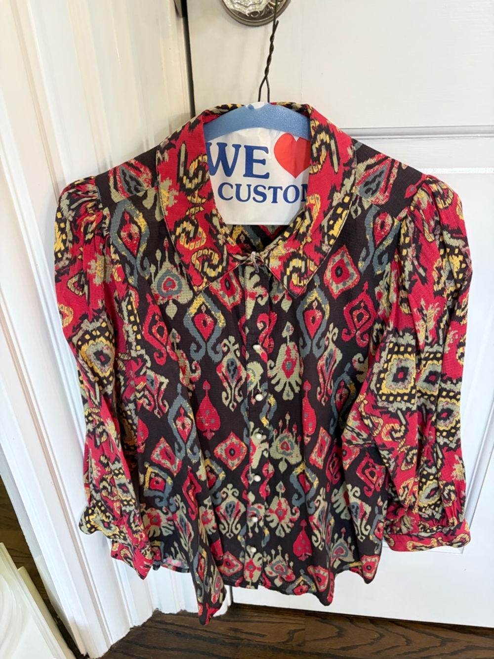 Anthropology Forever that Girl Blouse-Size Medium, pearl buttons